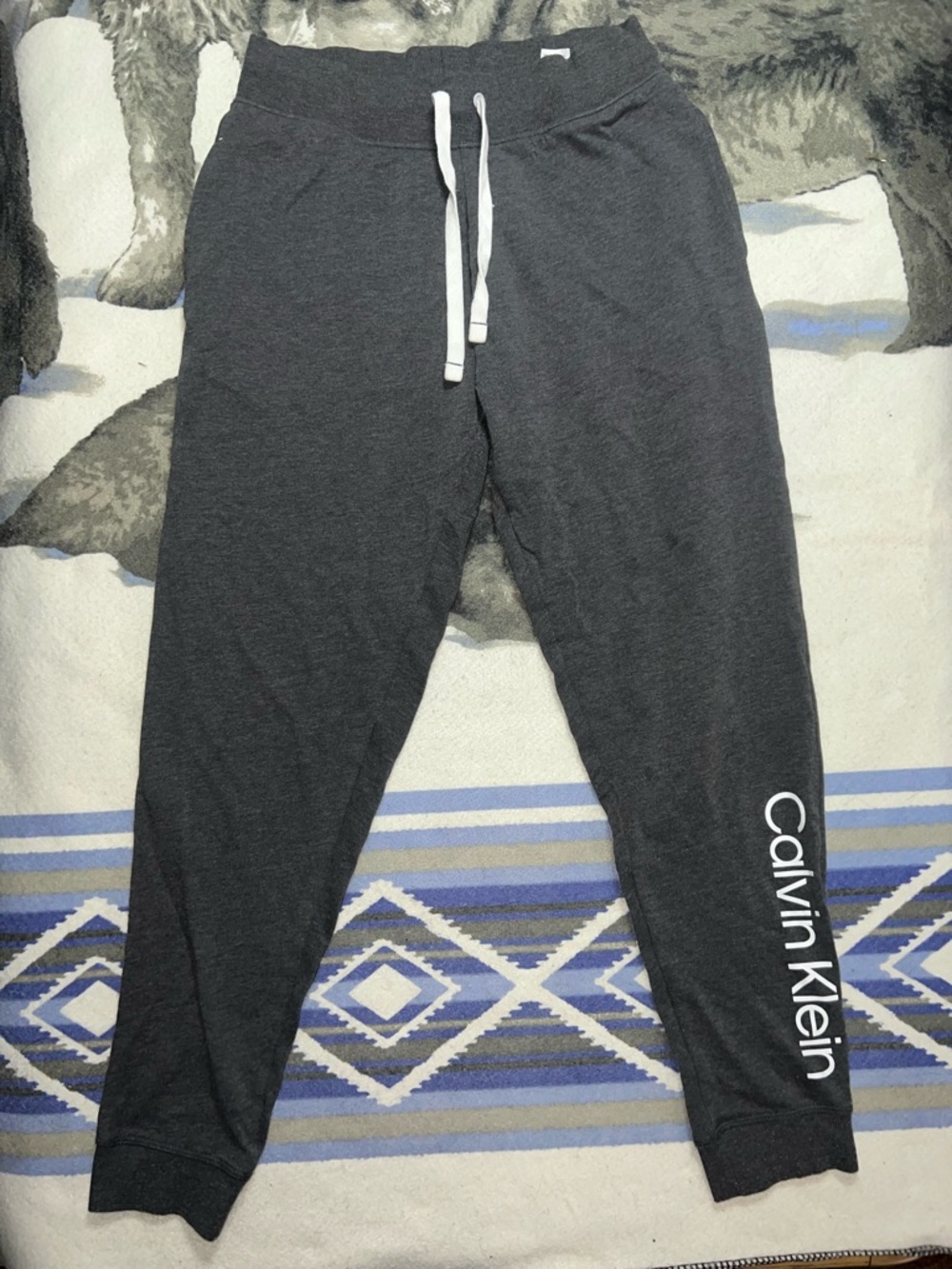 Gray Drawstring Calvin Klein Sweatpants Joggers Size M